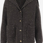 Cardigan in lana a coste 838107 V5LV02113 BOTTEGA VENETA 