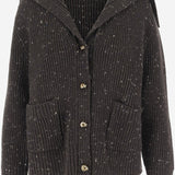 Cardigan in lana a coste 838107 V5LV02113 BOTTEGA VENETA 