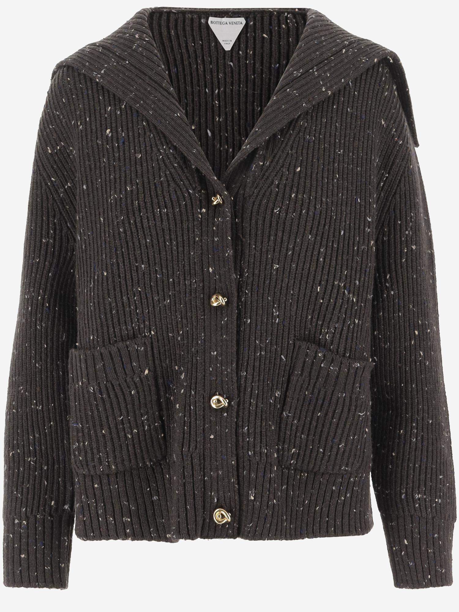 Cardigan in lana a coste 838107 V5LV02113 BOTTEGA VENETA 