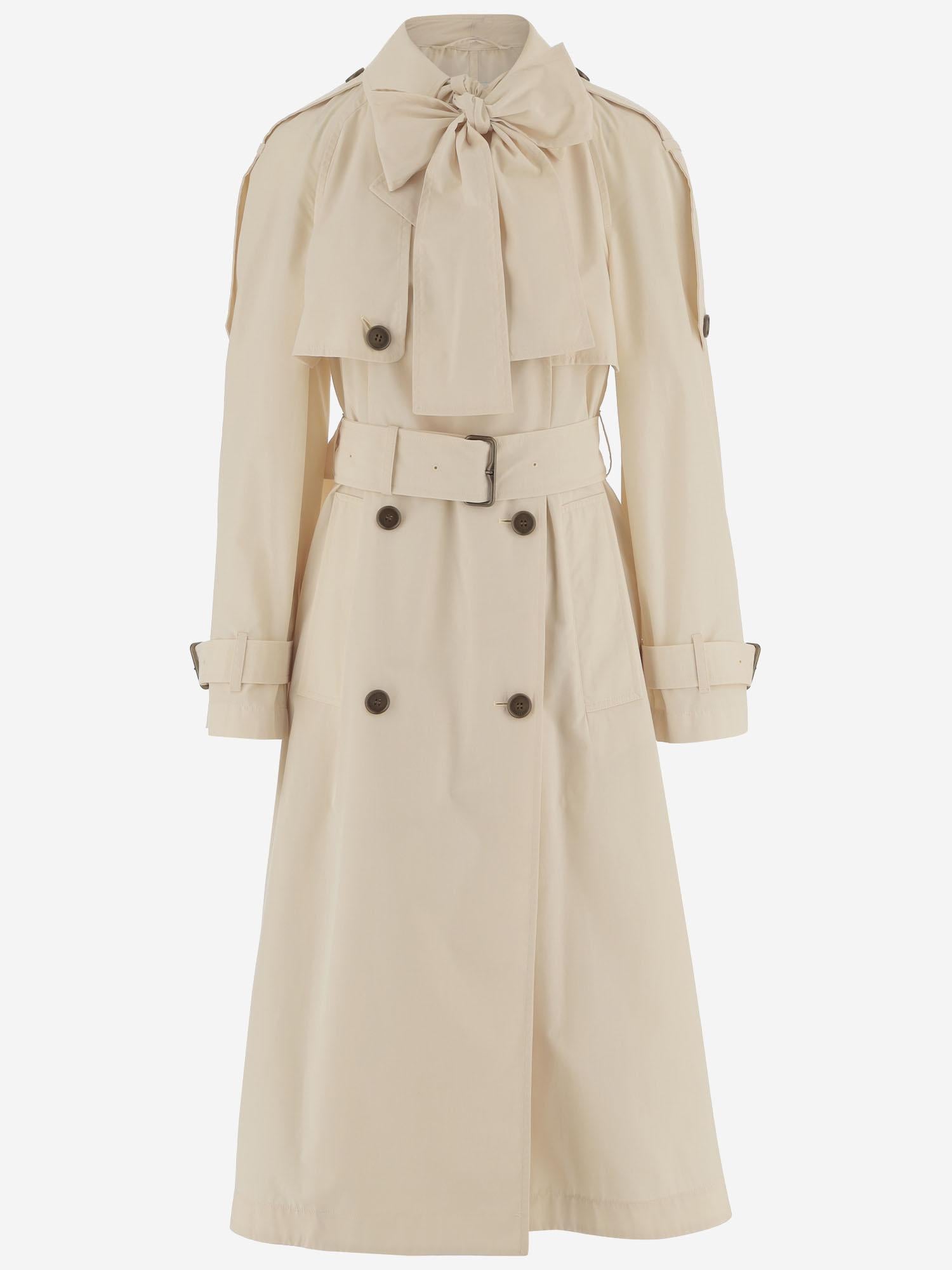 TRENCH LUNGO IN TELA TREROSE 8120869 TUNDRABEIGE BURBERRY 