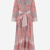 ABITO IN COTONE CON MOTIVO floreale NEWTOILE 03STRAWBERRYGREY PEPS CANNES 