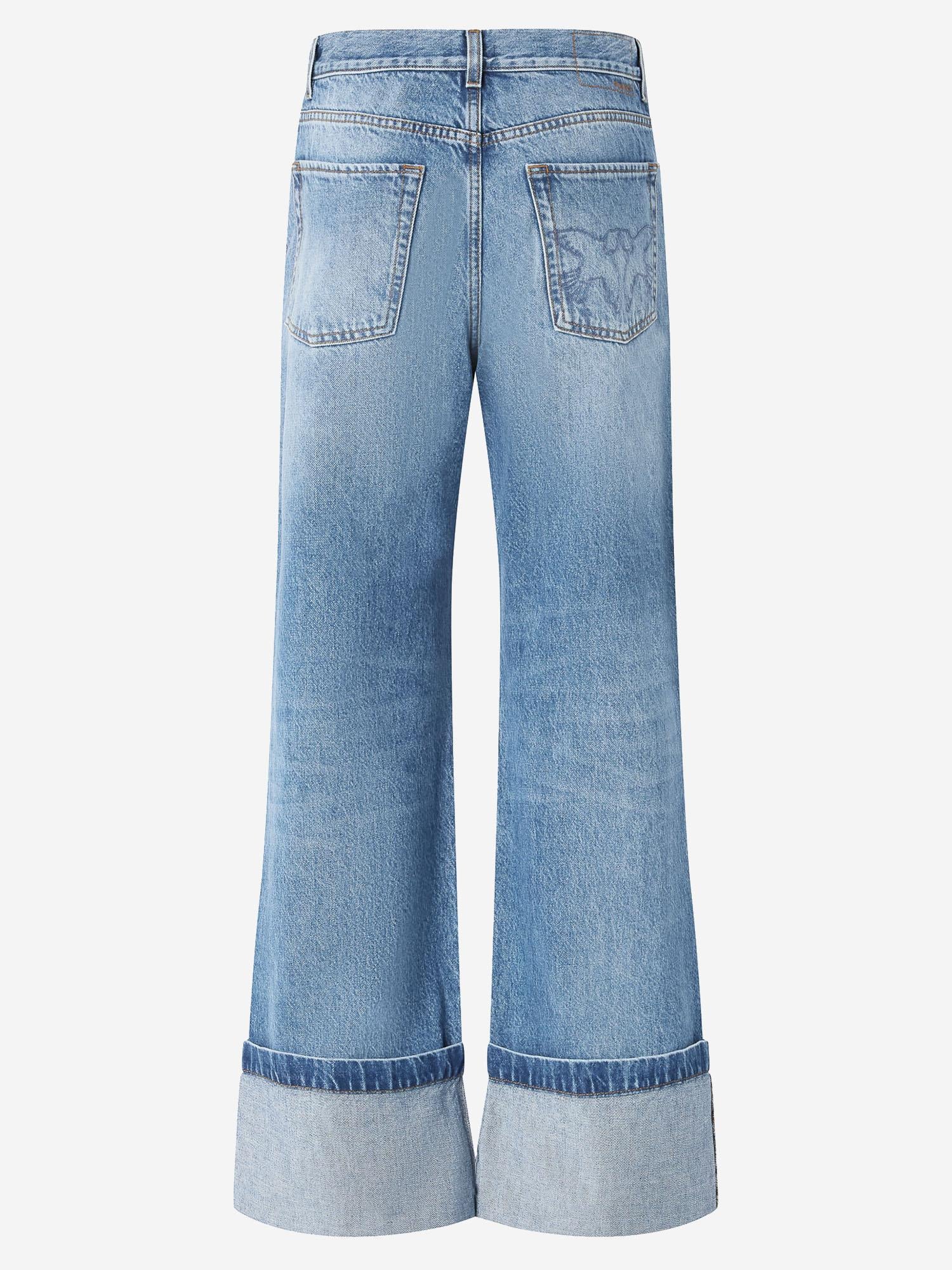 Jeans in cotone con risvolto 105541 A2RPPJD PINKO 