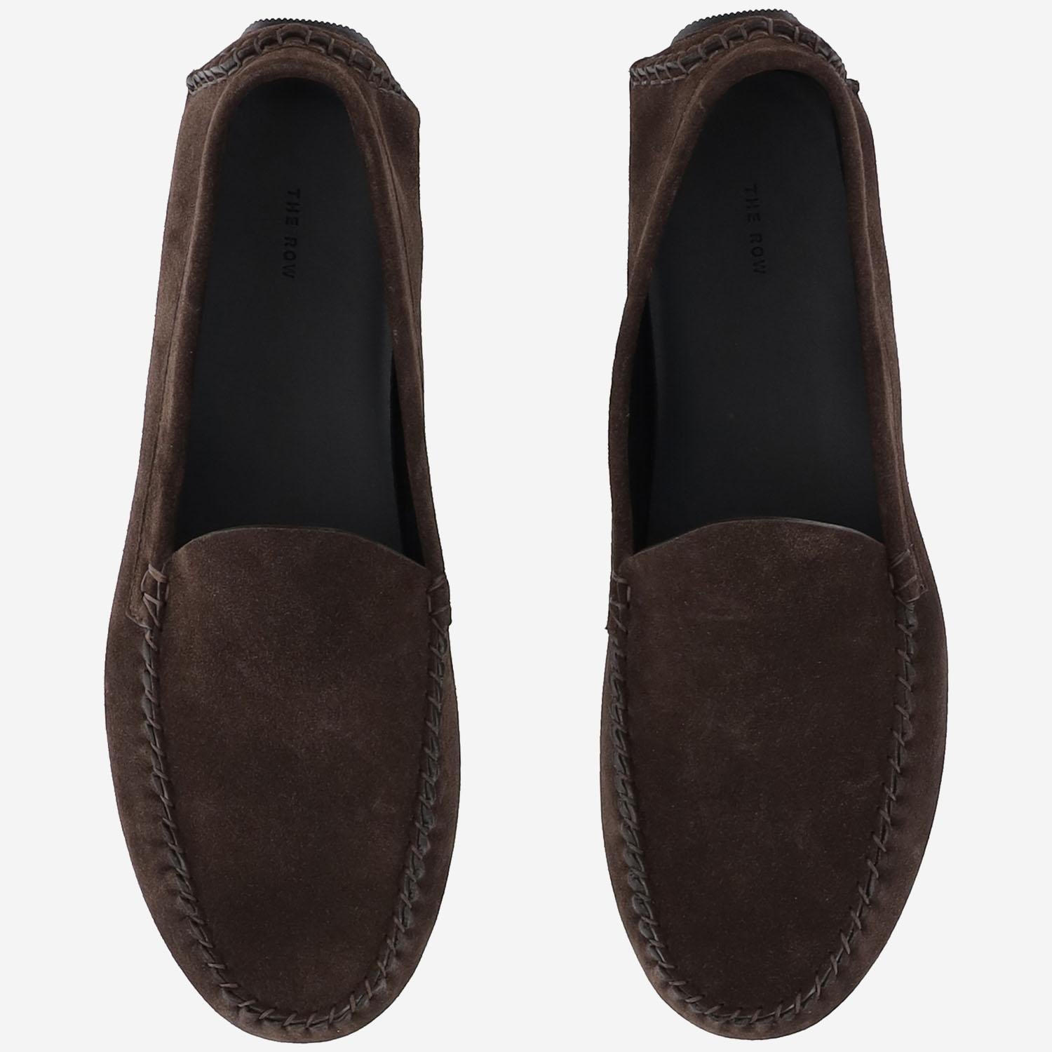 MOCASSINI IN PELLE SCAMOSCIATA<BR/> F2147L805 LQB THE ROW 