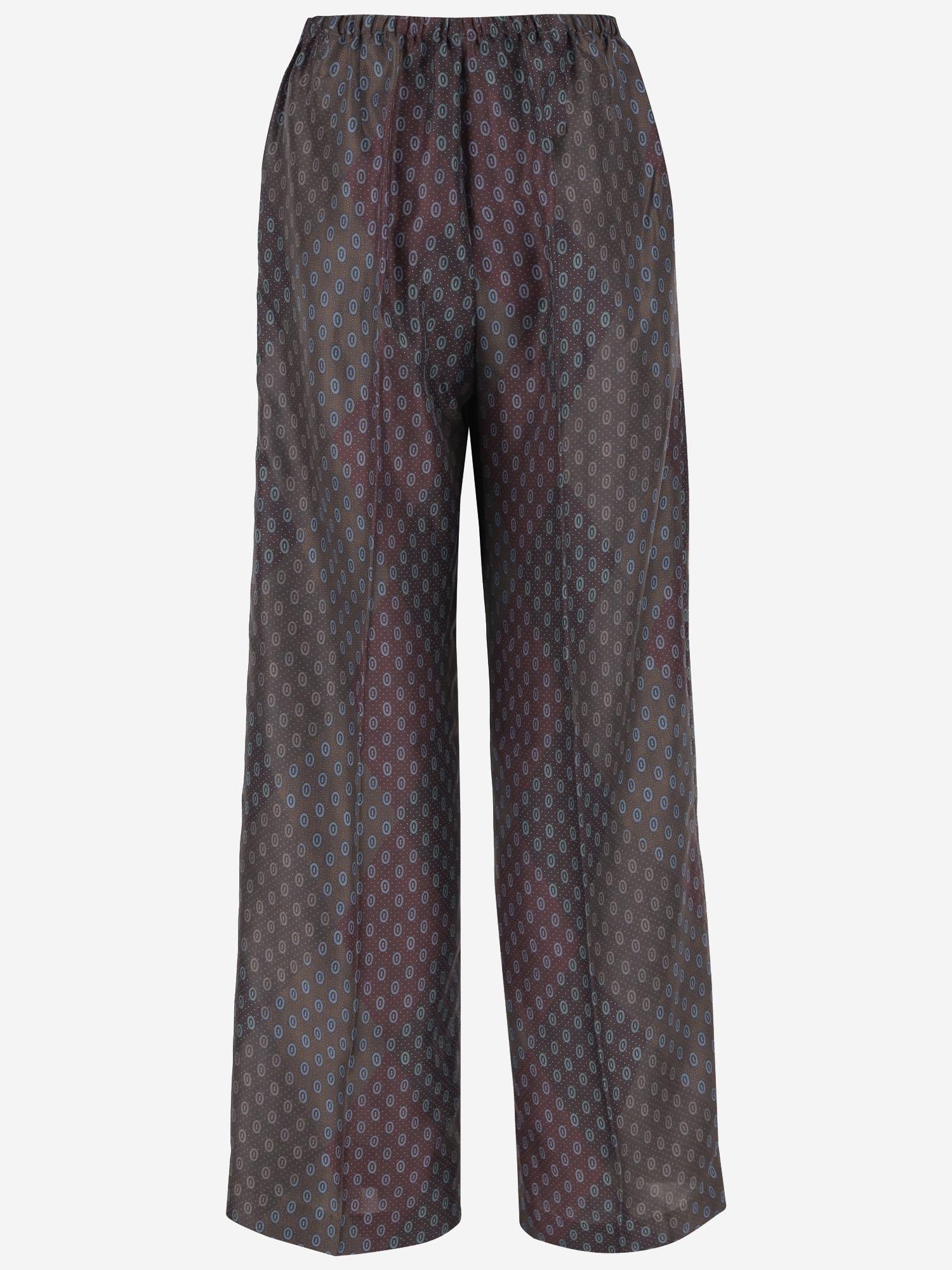 PANTALONI IN SETA STAMPATA 010914 2127358 DRIES VAN NOTEN 