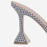 SANDALI LUPITA IN TESSUTO E PELLE LUPITASLIPPER 95BLUEWHITE AMINA MUADDI 