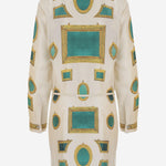 ABITO IN TWILL DI SETA CON STAMPA 1024659 1A17955K940 VERSACE 