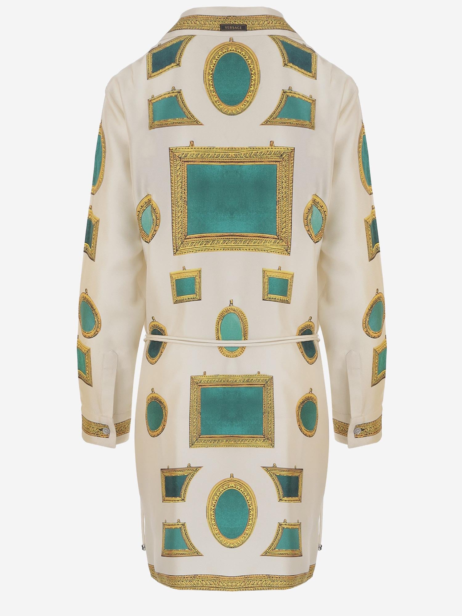 ABITO IN TWILL DI SETA CON STAMPA 1024659 1A17955K940 VERSACE 