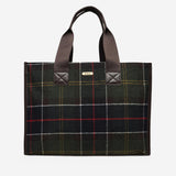 BORSA TOTE TURNBERRY IN MISTO LANA CON MOTIVO CHECK LBA0424 OL91 BARBOUR 
