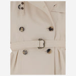 TRENCH ISABELLA IN COTONE 8120786 LINENBEIGE BURBERRY 