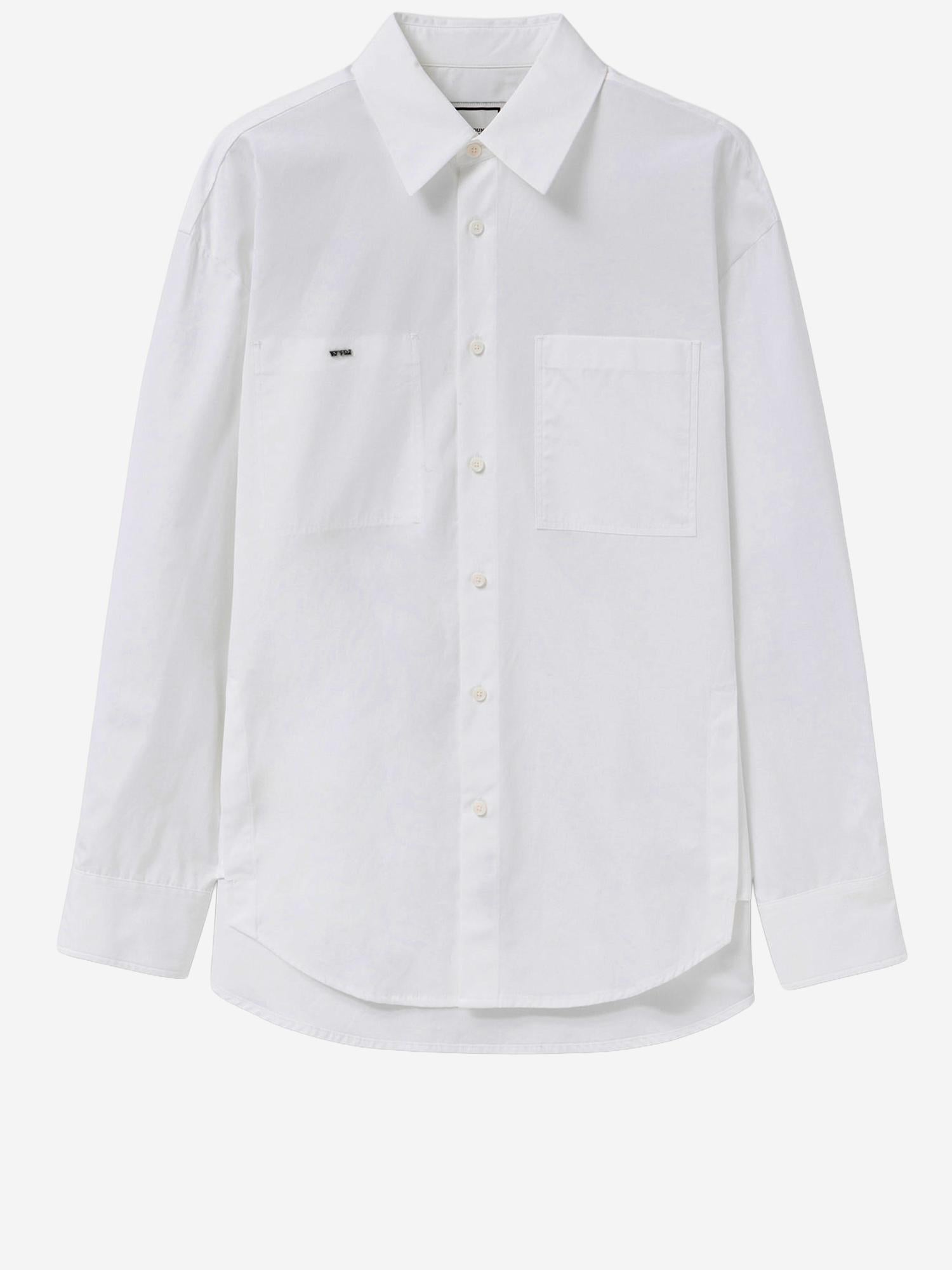 CAMICIA IN COTONE CON LOGO W261SH07 811W WOOYOUNGMI 