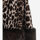 CAPPOTTO IN PELLICCIA SINTETICA CON MOTIVO ANIMALIER EF71 LEO005 UNCOMMON 