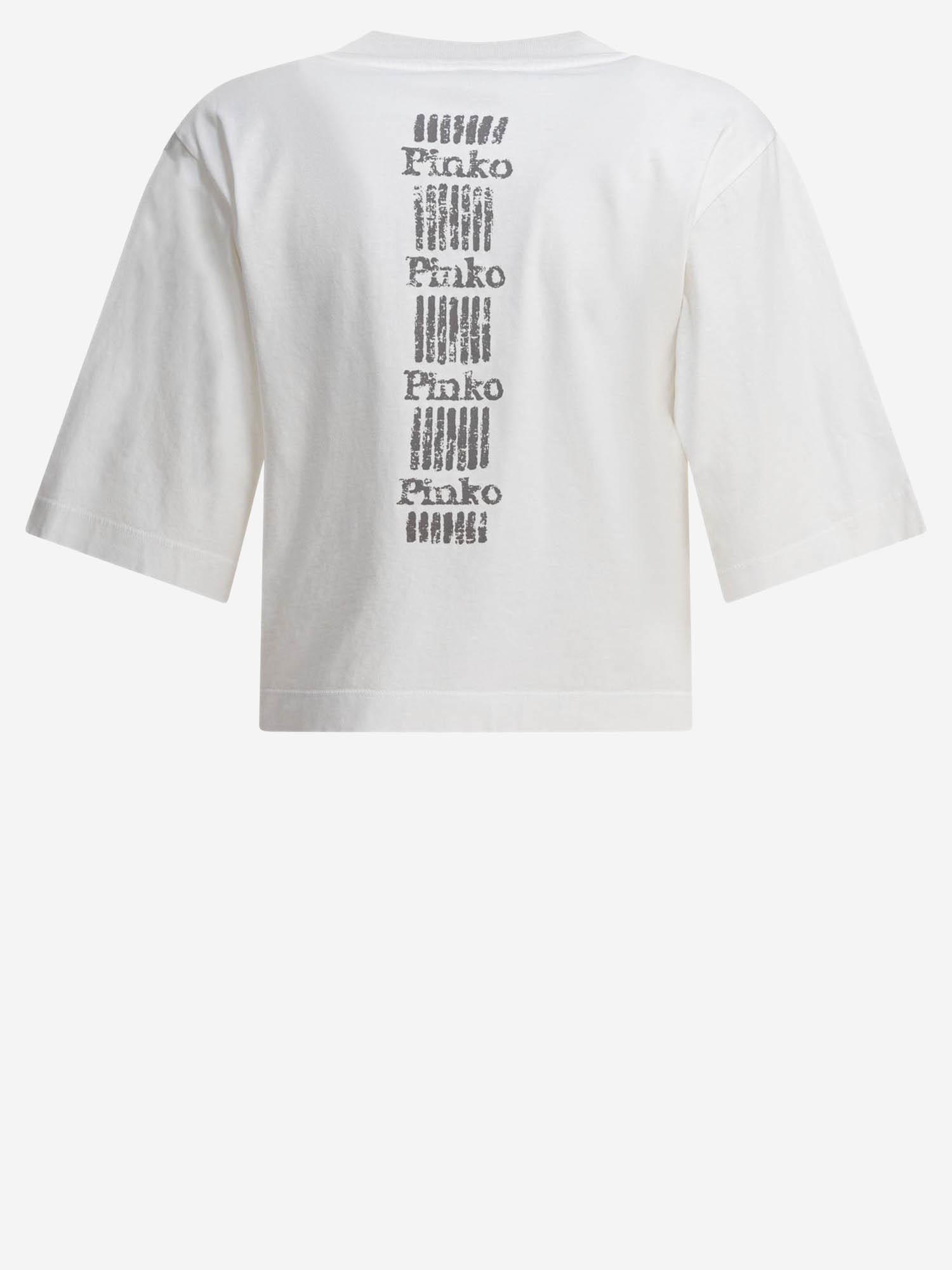T-SHIRT IN COTONE CON LOGO 104606 A2D0Z05 PINKO 