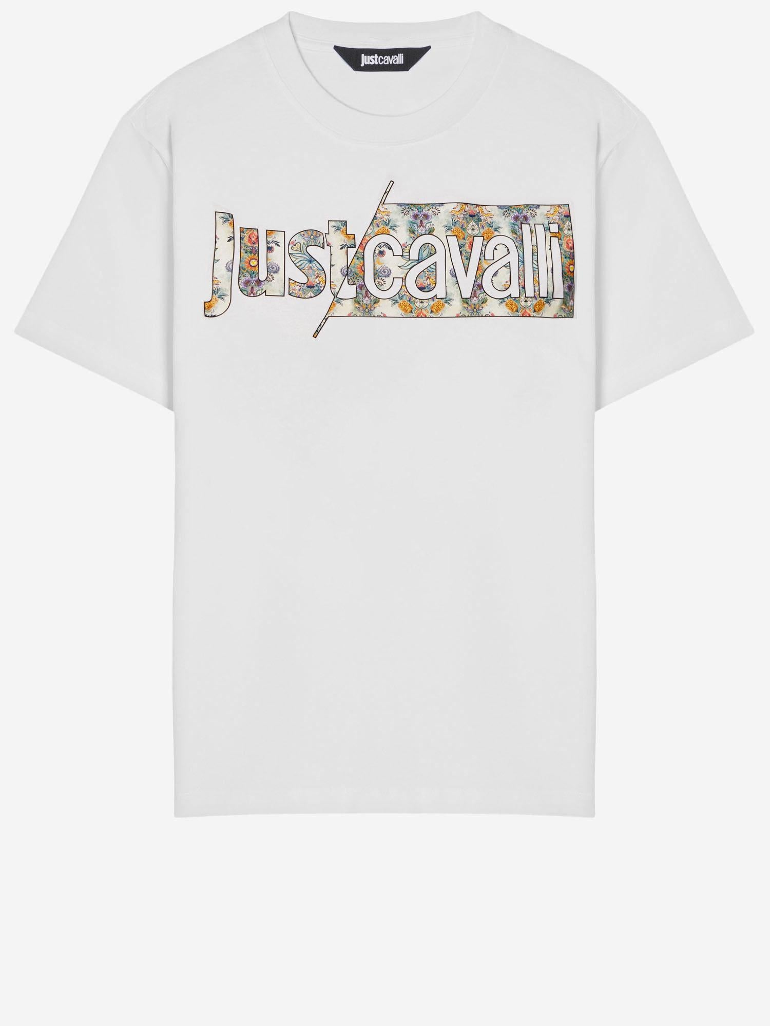 T-SHIRT IN COTONE CON LOGO 80PAHT27 CJ500V35 JUST CAVALLI 