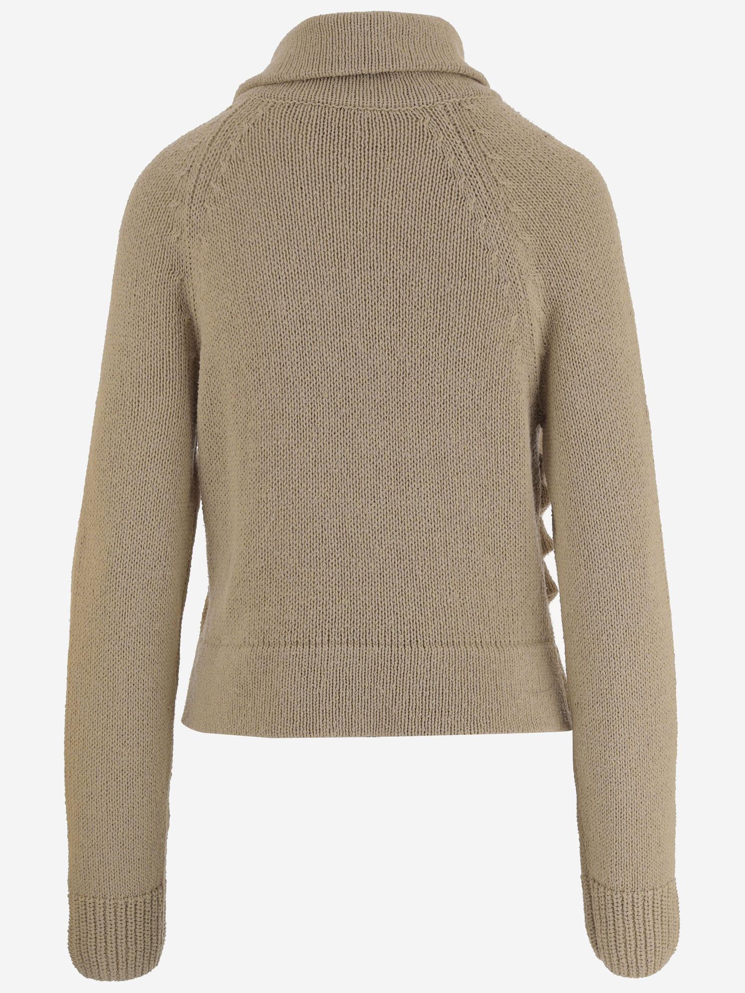 MAGLIA IN SETA E COTONE CON ABOTTONATURA ASIMMETRICA 9813458 963 KHAITE 