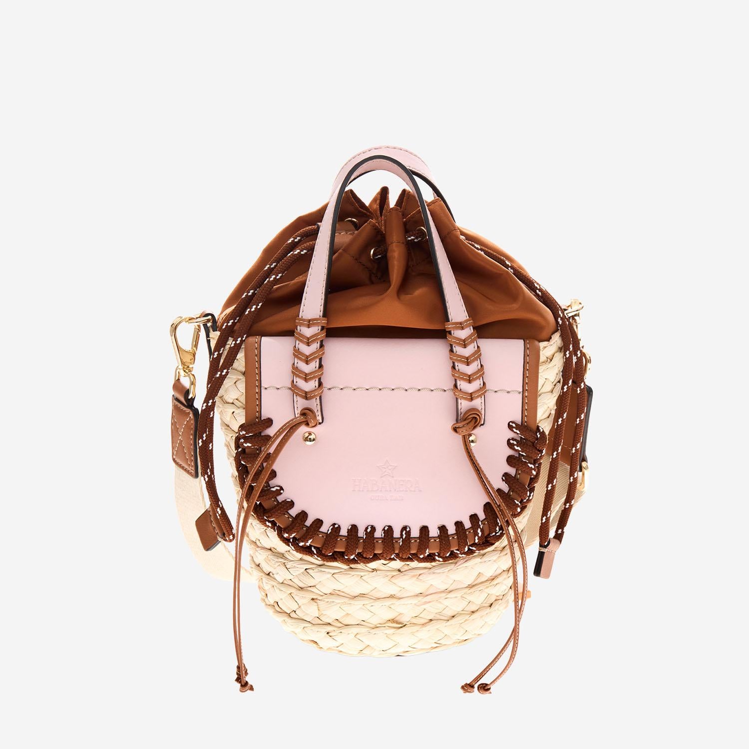 BORSA HABANERA IN PELLE E RAFIA HABANERATREK AURORA CUBA LAB 