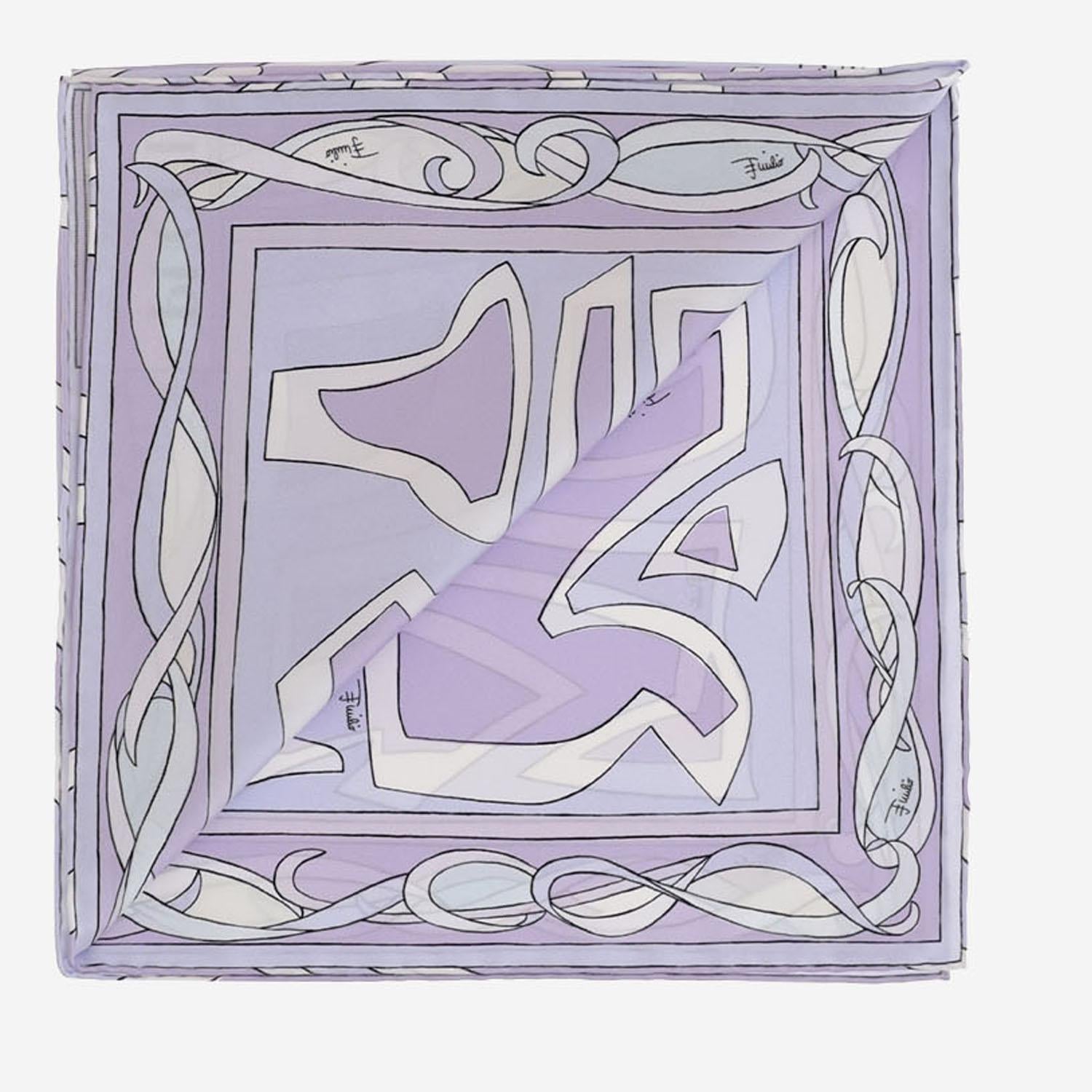 Foulard in seta con stampa labirinto 5UGB51 5UC282 EMILIO PUCCI 
