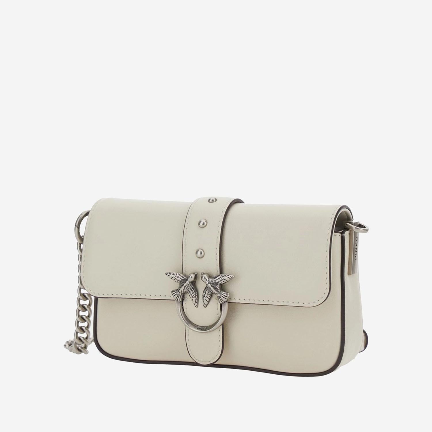 BORSA LOVE ONE IN PELLE CON LOGO 105353 A0QOZ14O PINKO 