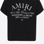 T-SHIRT IN COTONE CON STAMPA LOGO AKJYTE 1011Black AMIRI KIDS 