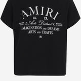 T-SHIRT IN COTONE CON STAMPA LOGO AKJYTE 1011Black AMIRI KIDS 