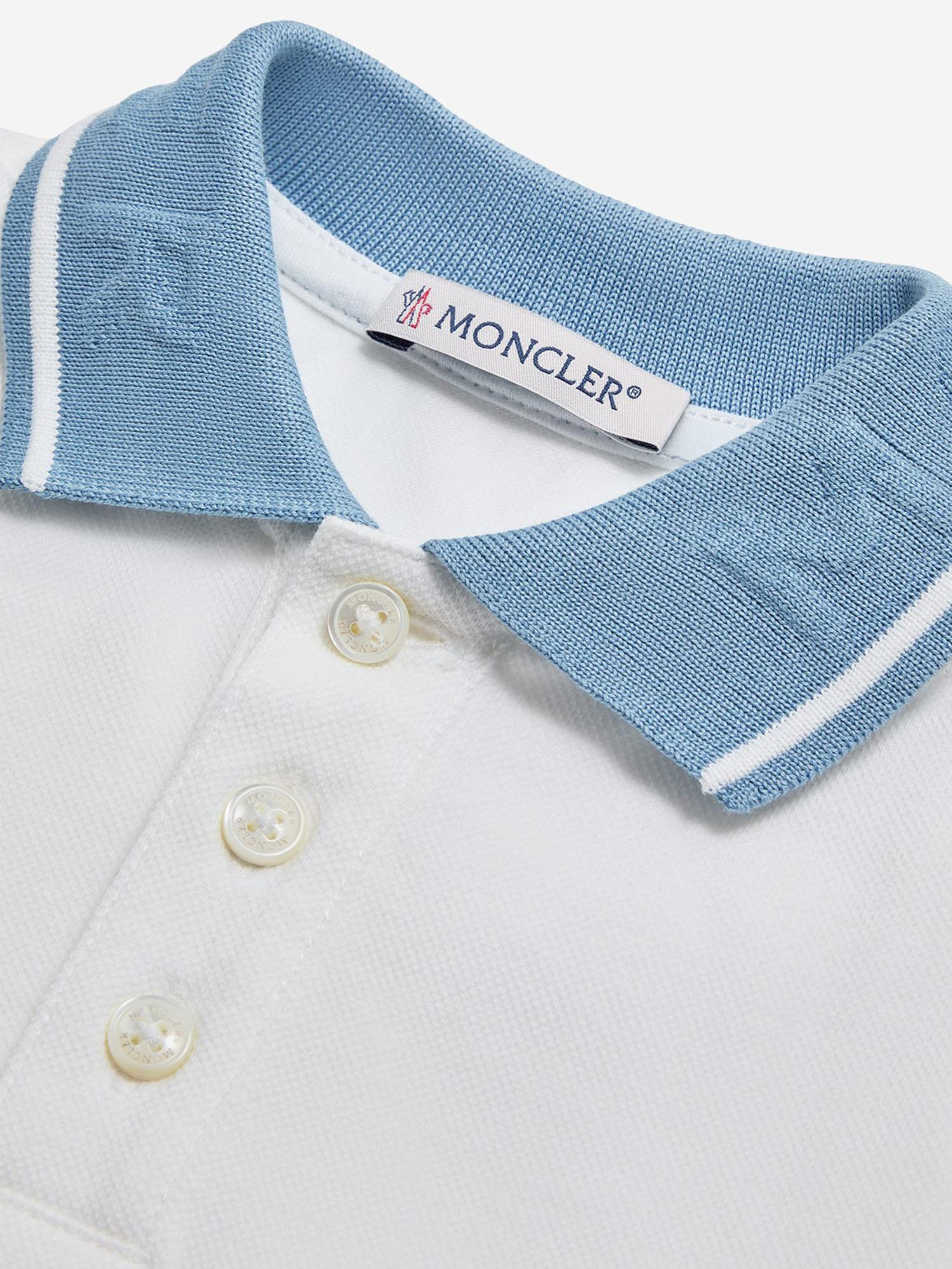 POLO IN PIQUET DI COTONE CON LOGO 8A000018496F 034 MONCLER ENFANTS 