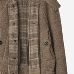 GIACCA IN MISTO LANA CON SCIARPA 8114465 BISCUIT/BISCUIT CHK BURBERRY 