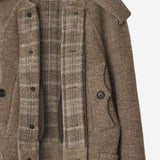 GIACCA IN MISTO LANA CON SCIARPA 8114465 BISCUIT/BISCUIT CHK BURBERRY 