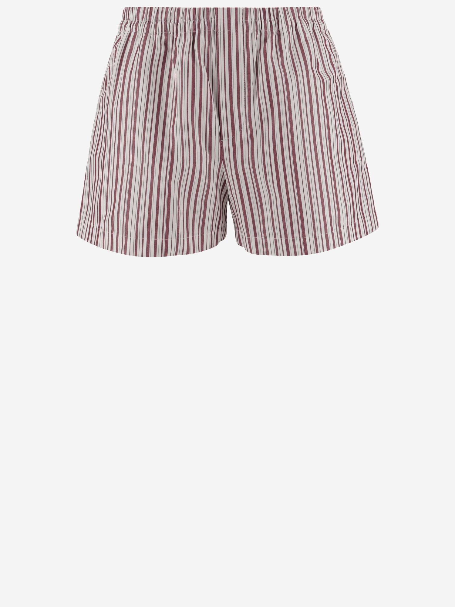 PANTALONI CORTI IN COTONE CON MOTIVO A RIGHE 810783 Z7AR09081 GUCCI 