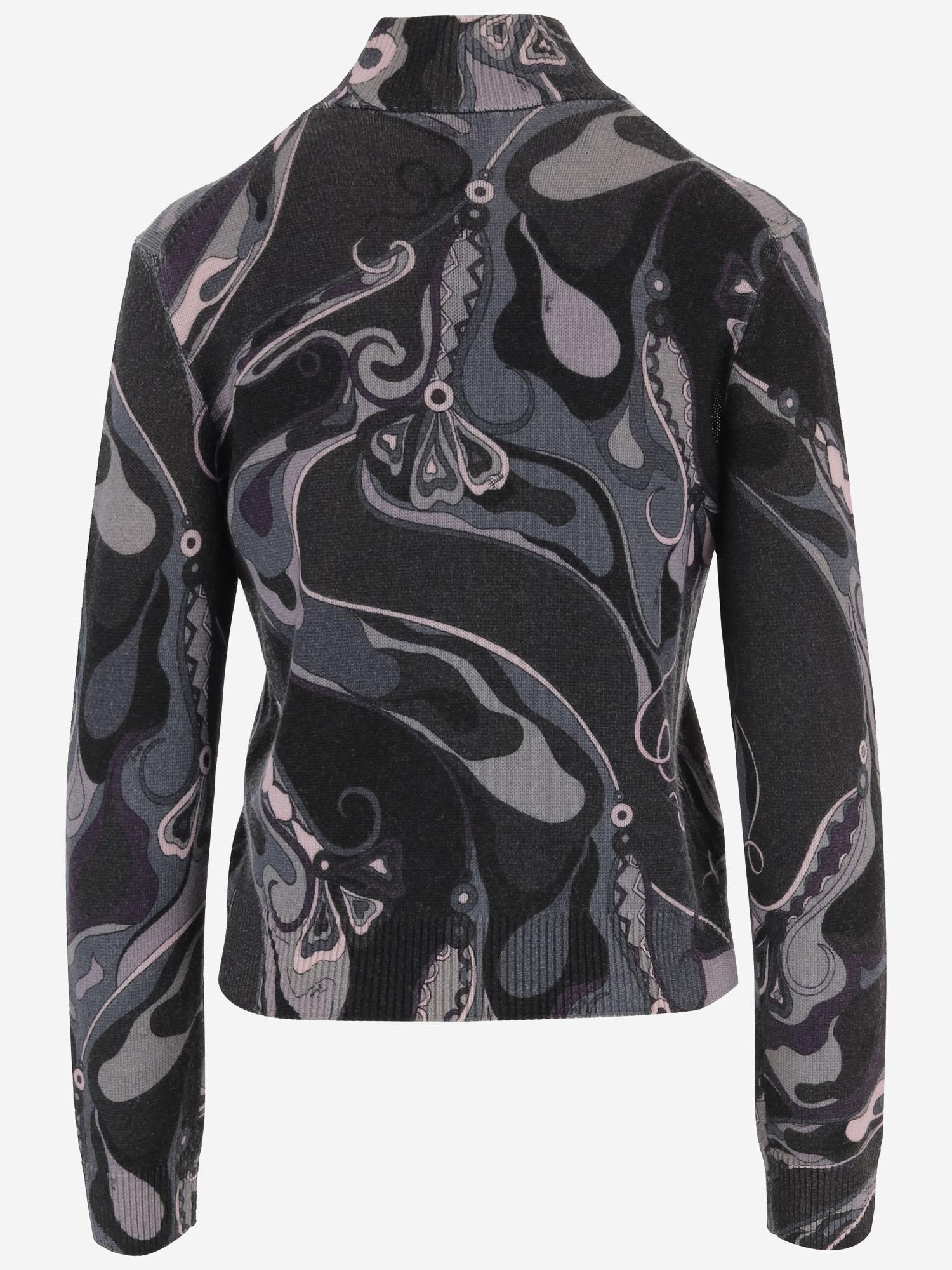 MAGLIA IN LANA STAMPA ORCHIDEE 5UKM73 5U960070 EMILIO PUCCI 