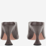 SANDALI UMA IN PELLE UMASLIPPER COFFEE AMINA MUADDI 