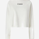 FELPA CROPPED IN COTONE CON LOGO 105726 A2URZ25 PINKO 