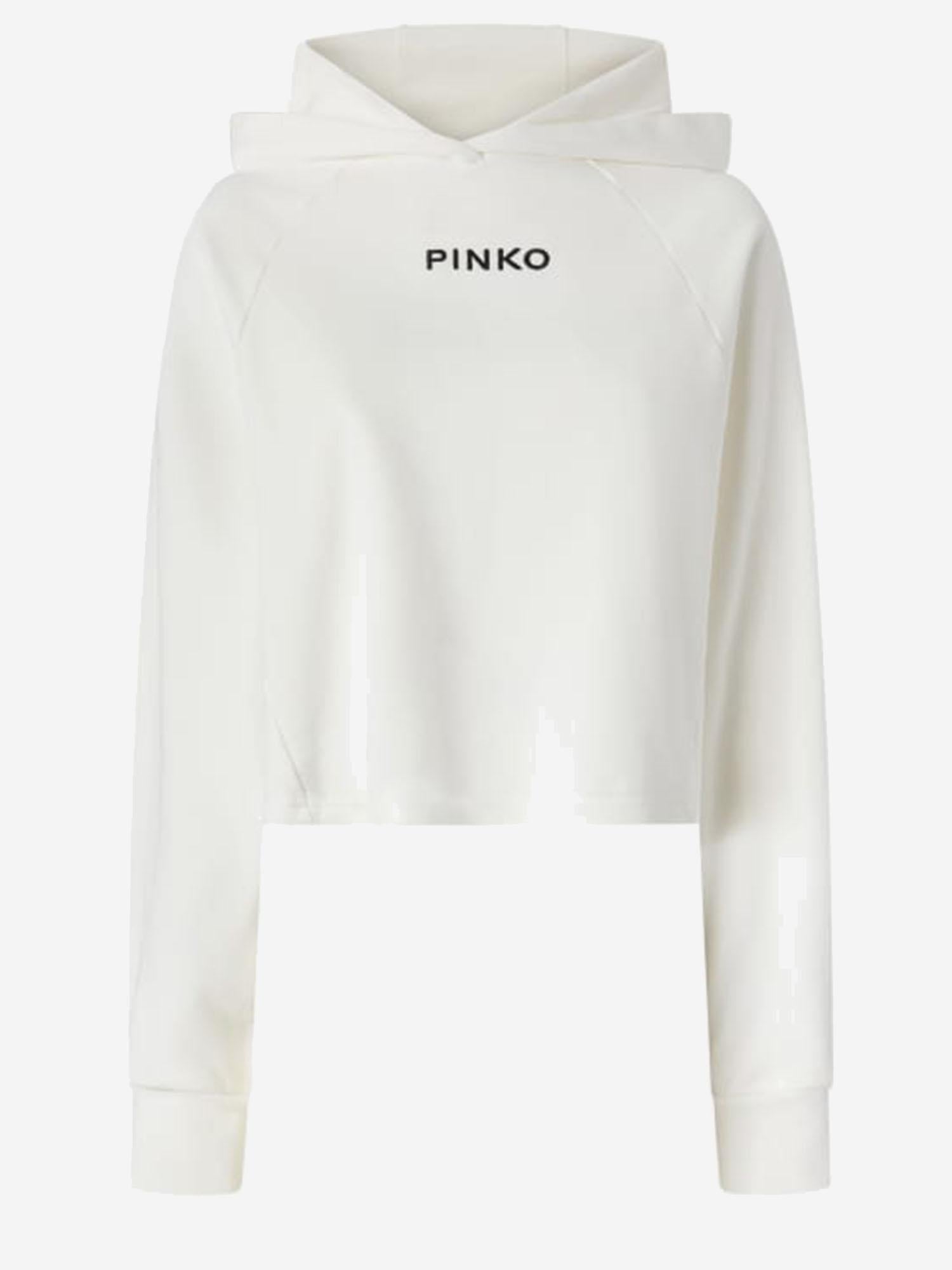 FELPA CROPPED IN COTONE CON LOGO 105726 A2URZ25 PINKO 