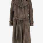 CAPPOTTO IN VELLUTO A COSTE CON CINTURA CAROLA 300002T1313 TAGLIATORE 