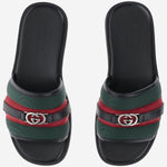 SANDALI SLIDER CON NASTRO WEB 835091 HAAHH8449 GUCCI 