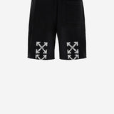 PANTALONI CORTI HERALDIC ARROW IN COTONE 44MCI013S26F001001 0001 OFF-WHITE 