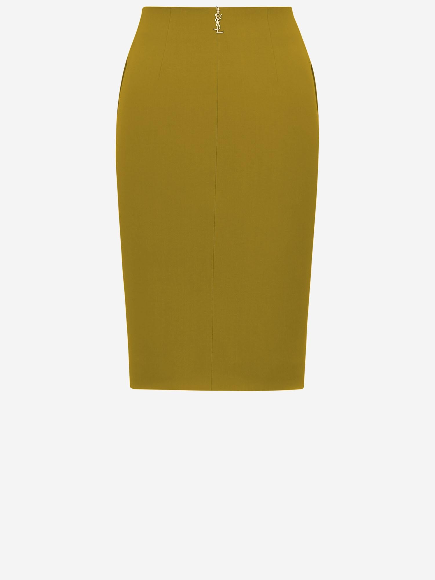 GONNA A MATITA IN SATIN 852654 Y5J193657 SAINT LAURENT 