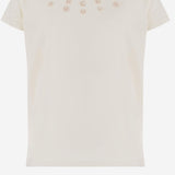 T-SHIRT IN COTONE CON RICAMO FLOREALE S06GTSK00010 103 BONPOINT KIDS 