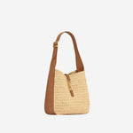 BORSA LE 5 À 7 IN RAFIA E PELLE 823812 GAAEZ2791 SAINT LAURENT 