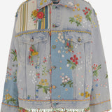 GIACCA IN DENIM CON RICAMI FLOREALI BDNO52 DENIM PERO 