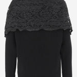 GIACCA  in misto lana con pizzo K002 CMYNBLACK NICCOLO PASQUALETTI 