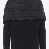 GIACCA  in misto lana con pizzo K002 CMYNBLACK NICCOLO PASQUALETTI 