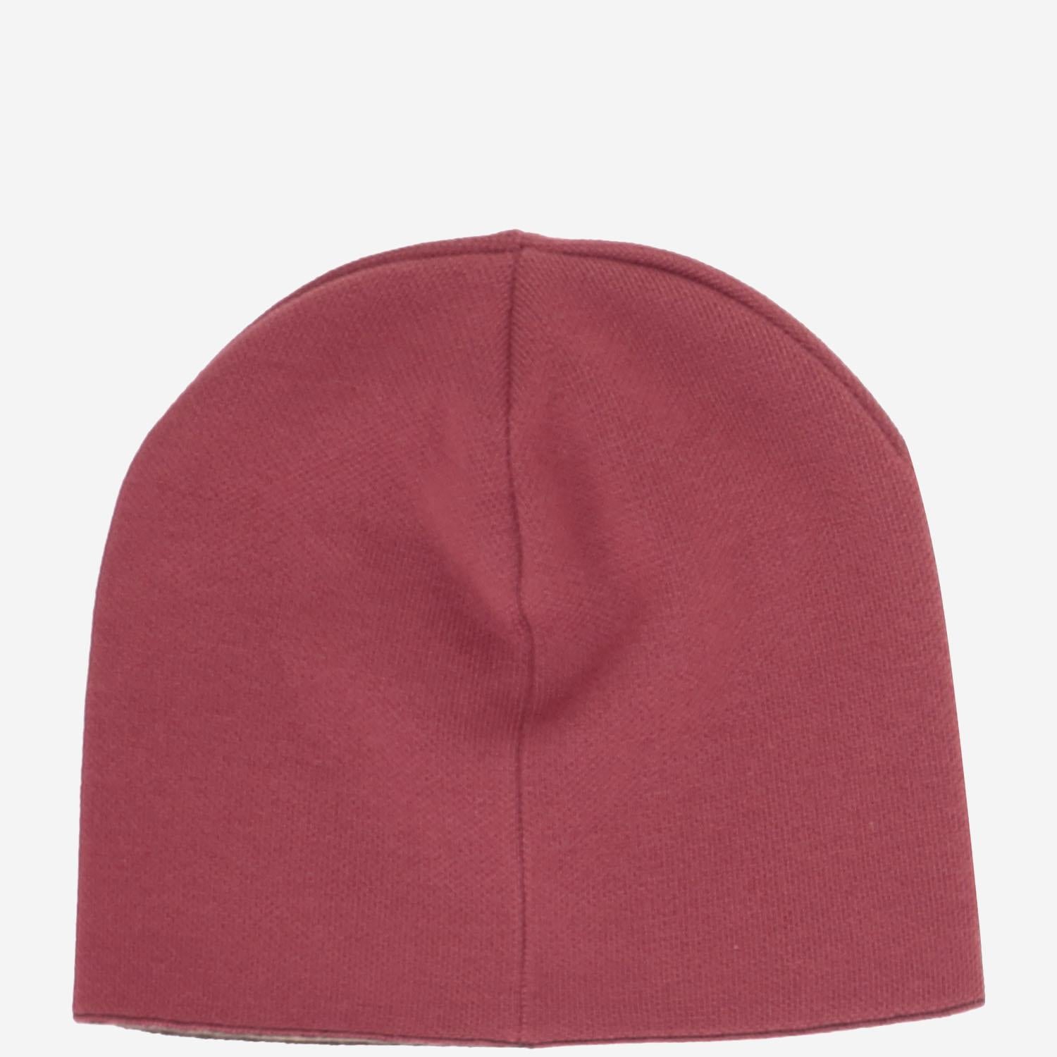 BEANIE REVERSIBILE IN LANA CON LOGO JUP038 AV78F1TH6 FENDI KIDS 