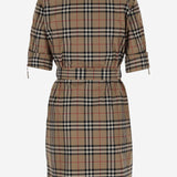 ABITO IN COTONE CON MOTIVO CHECK 8085647 ARCHIVE BEIGE IP CHK BURBERRY 