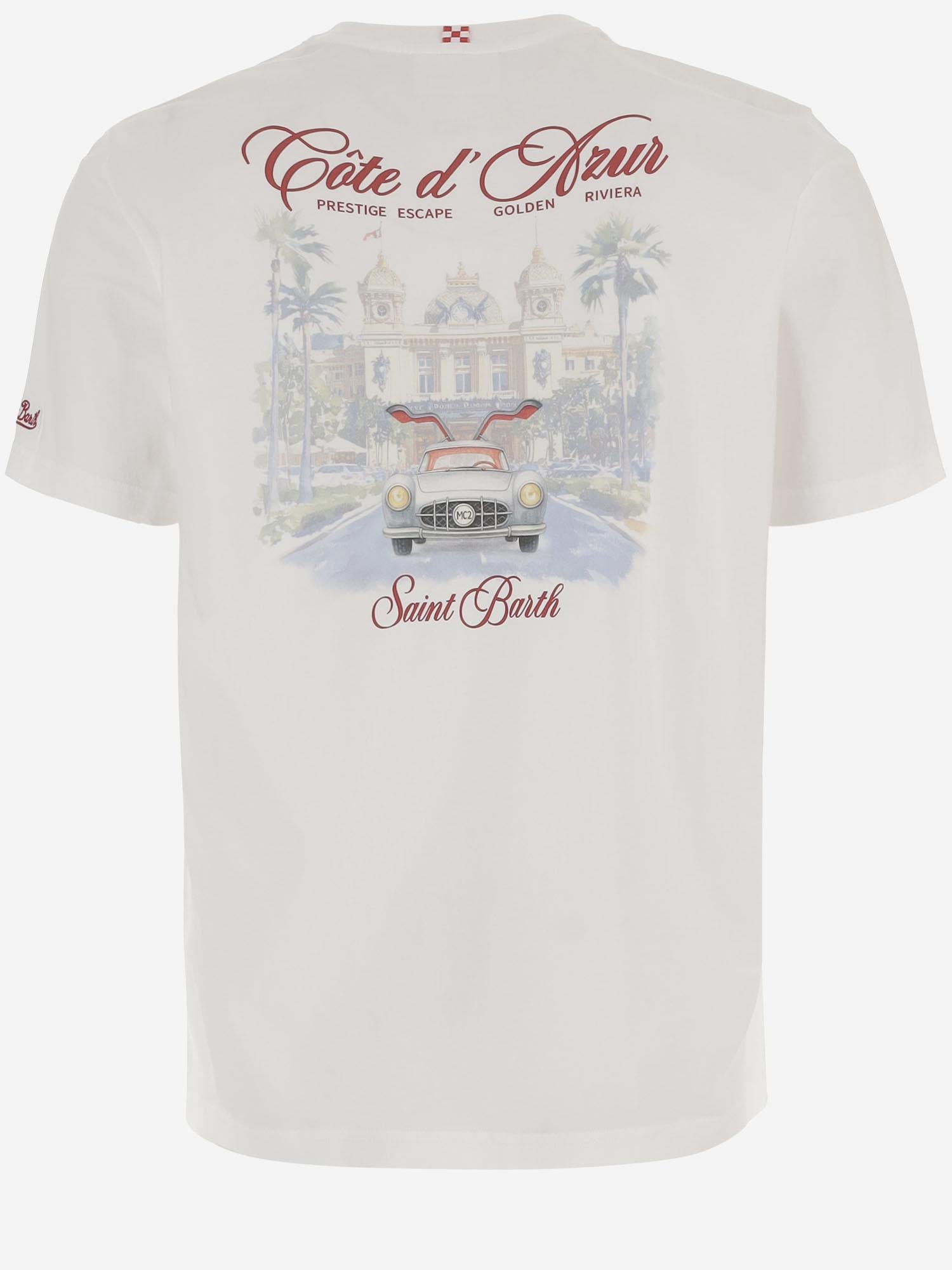 T-SHIRT IN COTONE CON STAMPA PRL0002 00384L MC2 SAINT BARTH 