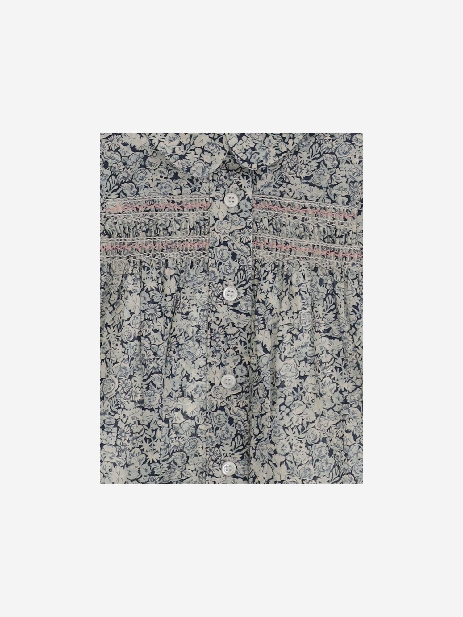CAMICIA FLOREALE IN COTONE CON DETTAGLIO RICAMATO S06XBLW00006 519A BONPOINT KIDS 