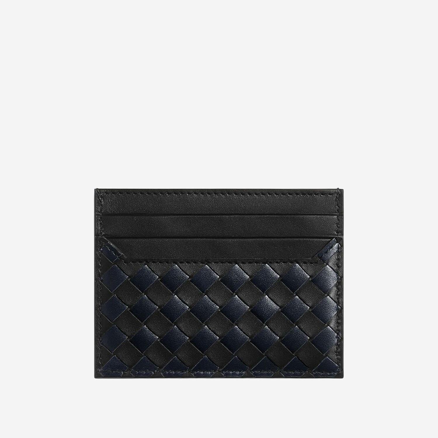 PORTACARTE IN PELLE CON MOTIVO INTRECCIATO 817397 V5I411126 BOTTEGA VENETA 