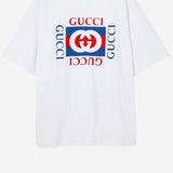 T-SHIRT IN COTONE CON STAMPA LOGO 784361 XJGKA9074 GUCCI 