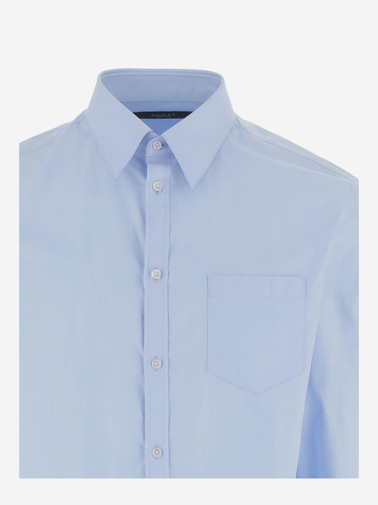 CAMICIA IN POPELINE DI COTONE GG 860785 ZAUO84774 GUCCI 