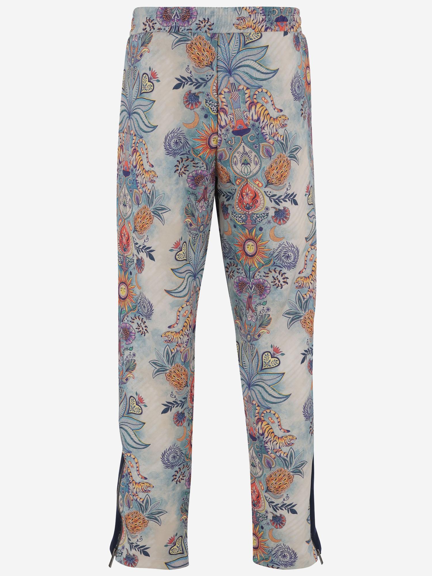 PANTALONI IN NYLON STRETCH CON MOTIVO FLOREALE 80OAAE11 CF120R86 JUST CAVALLI 