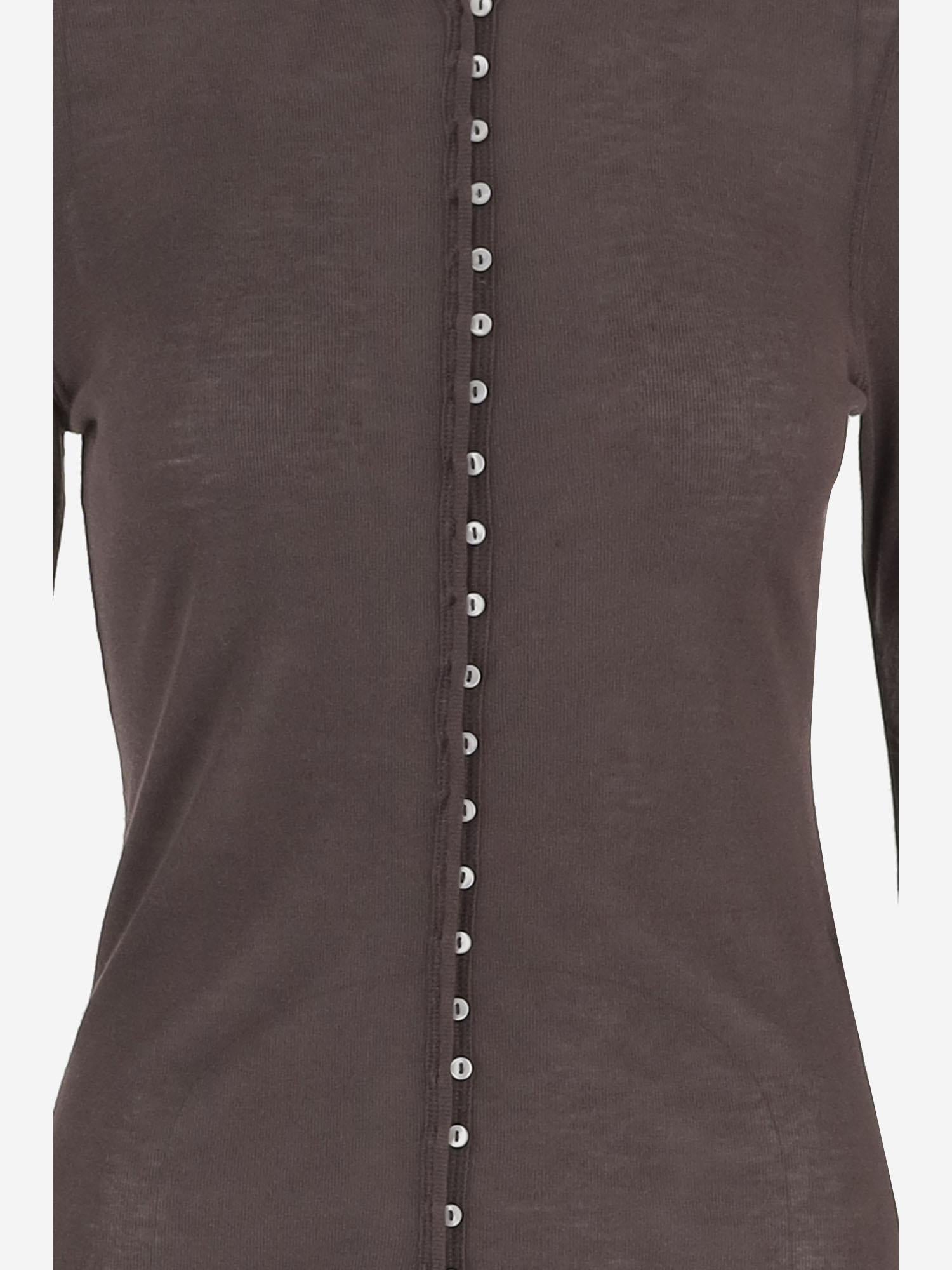 CARDIGAN JANES IN COTONE E LANA 103075 1BM BY MALENE BIRGER 