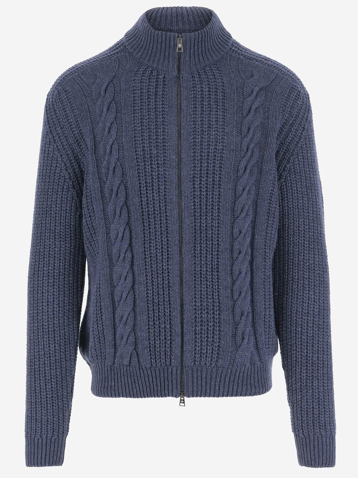 MAGLIONE GODFREY IN MISTO LANA GODFREY PWI2502INDACO TAGLIATORE 